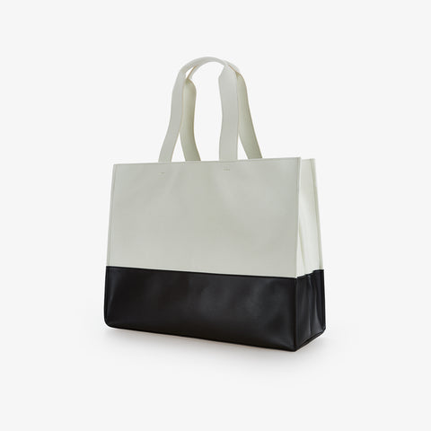 Shopping Bag - East West White 959NINEFIVENINE