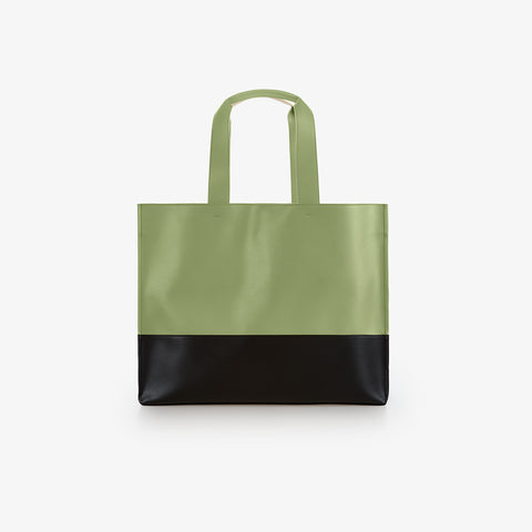 Shopping Bag - East West Print Green 959NINEFIVENINE