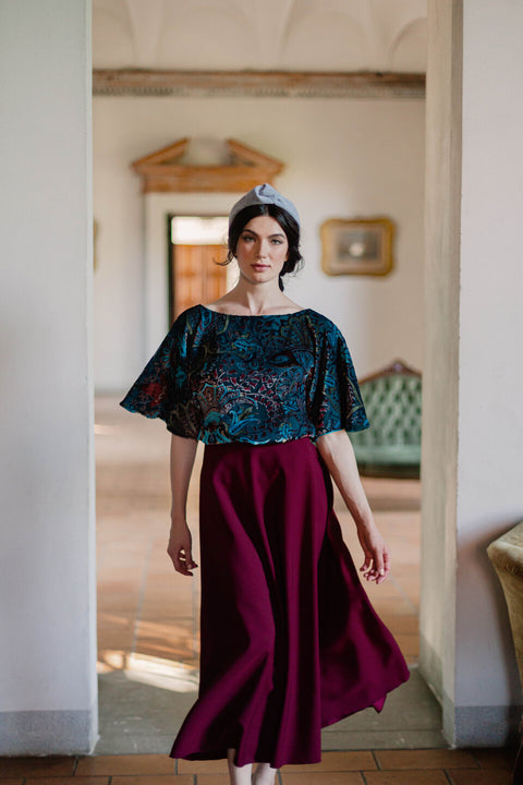 Skirt - Midi Tinta Unita Melania Fumiko