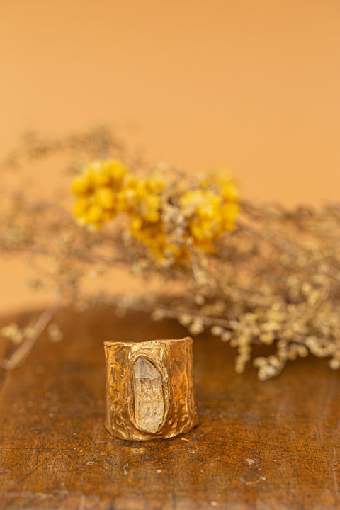 Ring - Ring with rough Stone Axum Monili