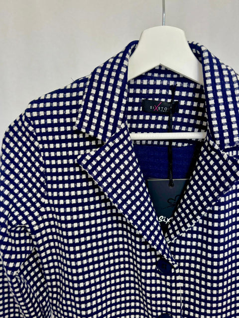 Blazer a quadretti in tessuto elasticizzato SixStop
