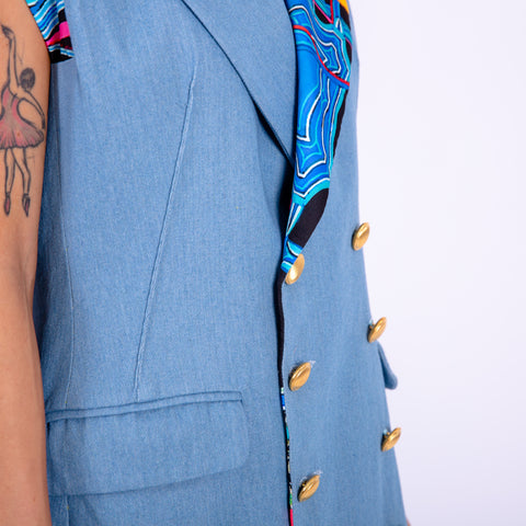Dress - Mini Denim Silvia Serafini
