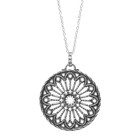 Necklace - Light Rose Glass Large Ellius