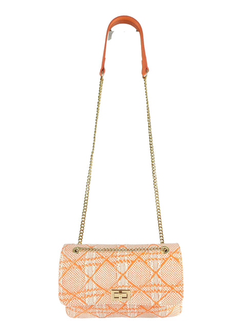 Raffia crossbody bag Florence Leather