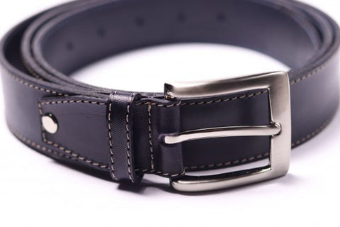 Belt - Art. Cuoio Blu Cuciture Beige Stefano Reda