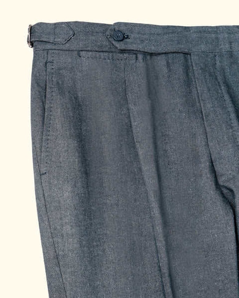 Trousers - Heavy Cotton Grey Pommella Napoli