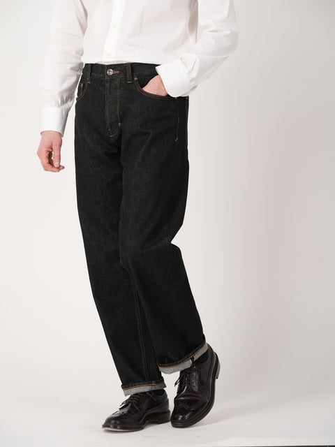 Jeans 5 Pocket Selvedge Black Gorza Heritage
