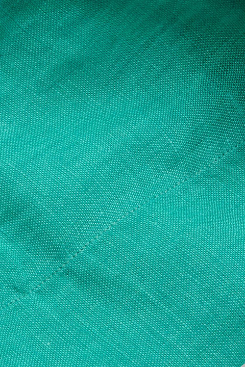 Water Green Linen Capri Collar Shirt Cordone 1956