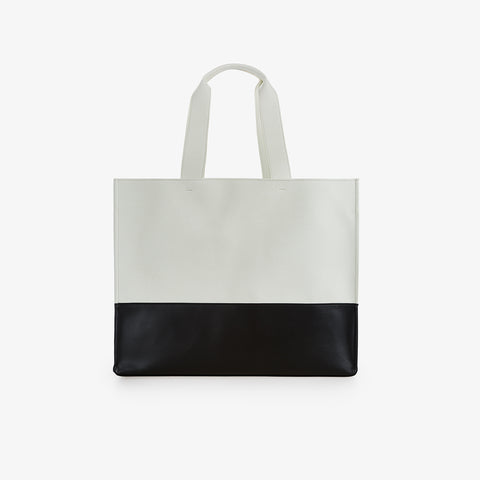 Shopping Bag - East West White 959NINEFIVENINE