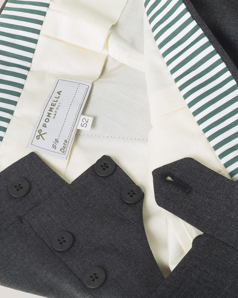 Trousers - 2PLY Charcoal Pommella Napoli