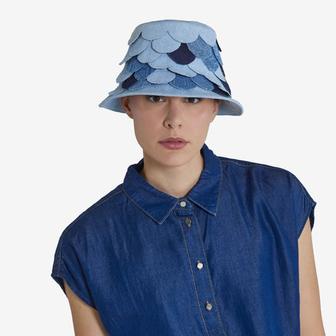Hat - Denim Patch Bucket Axis