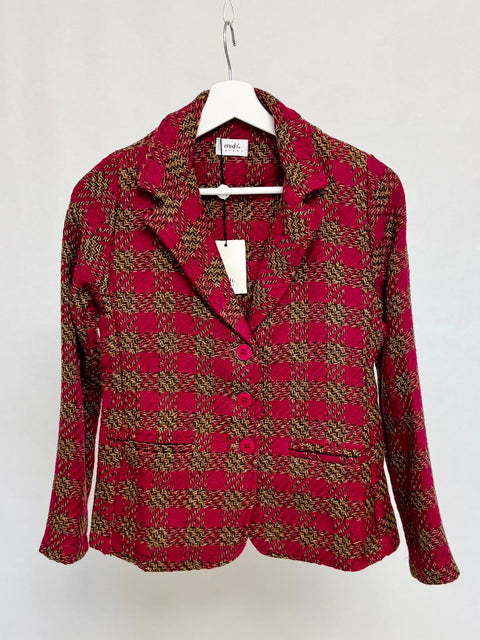 Blazer in tessuto pied-de-poule strutturato SixStop