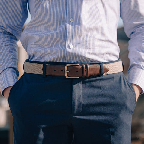 Belt - Simple beige Armeria Meschieri