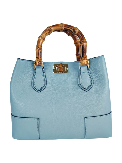 Dollaro leather bag with bamboo handle Florence Leather