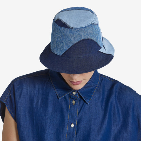 Hat - Denim Patch Bucket Axis