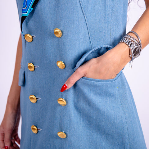Dress - Mini Denim Silvia Serafini