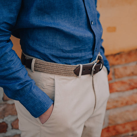 Belt - Horse cotton beige Armeria Meschieri
