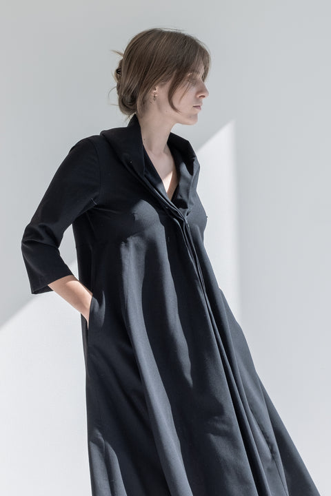 Dress - Accordo in wool gauze fabric Nei Miei Panni