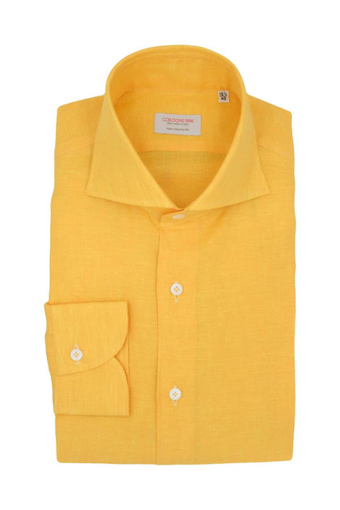 Yellow Linen Shirt Cordone 1956