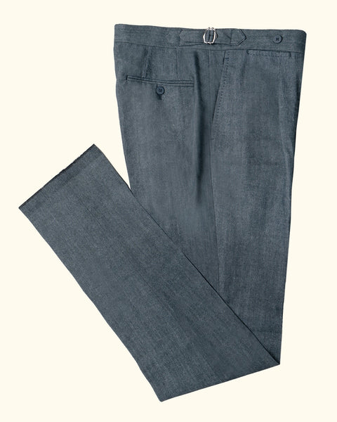 Trousers - Heavy Cotton Grey Pommella Napoli