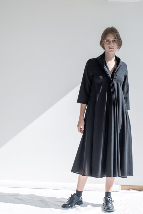 Dress - Accordo in wool gauze fabric Nei Miei Panni