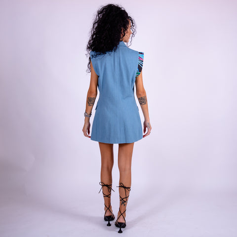 Dress - Mini Denim Silvia Serafini