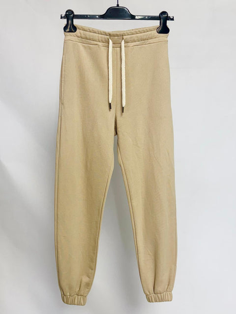Beige Cotton Jogger Pants SixStop