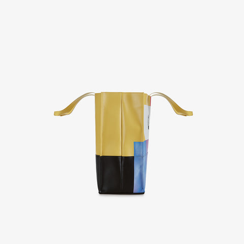 Shopping Bag - East West Print Yellow 959NINEFIVENINE