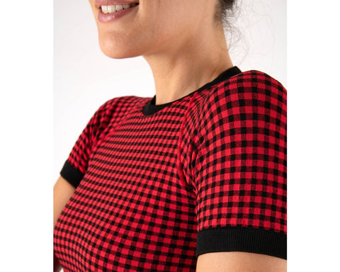 Top - Georgie Black/Bright Red Heart and Soul