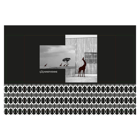 Shopping Bag - East West Print Black 959NINEFIVENINE