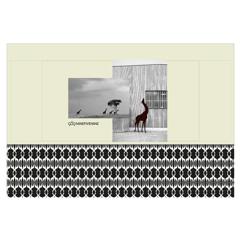 Shopping Bag - East West Print White 959NINEFIVENINE