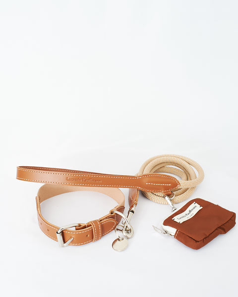 Collar - LK Leash-Mocha Bisque Lucrezia Kauffmann