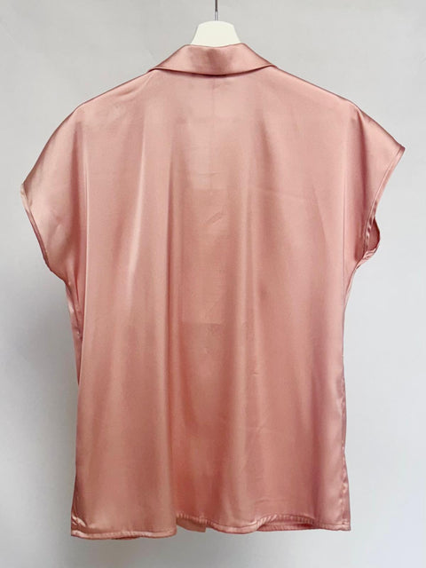 Blush Pink Satin Shirt SixStop