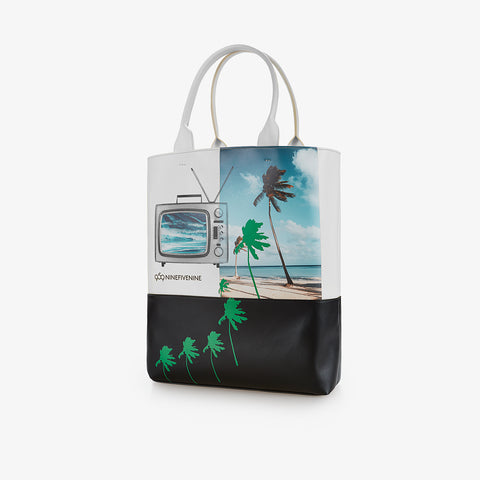 Shopping Bag - Print White 959NINEFIVENINE