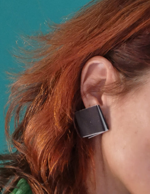 Earrings - Big Black and White T.I.N.A there is no alternative