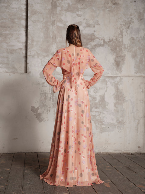 Dress - Georgette American Orange Roberta Longo