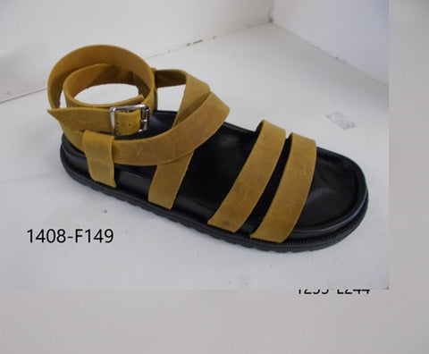 Art.24 Woman Crazy Ocher Leather Golden Wiking