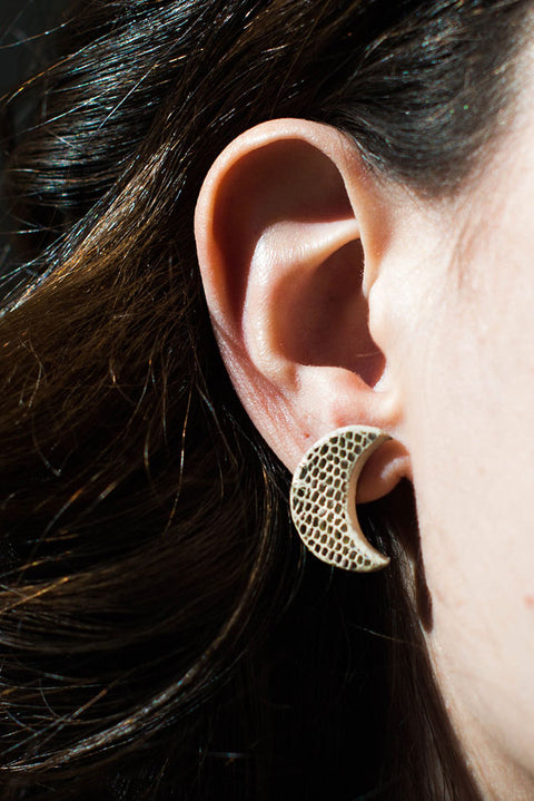 Earrings - Moon Leather Lidia Mallia