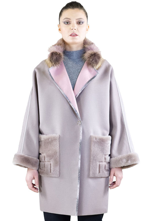 Coat - Art. Cashdouble col. Rosewood Marester