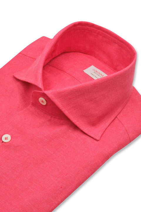 Coral Linen Shirt Cordone 1956