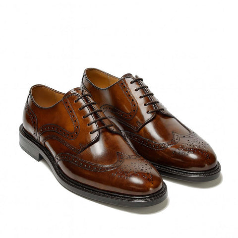 Brushed derby brogue shoes Potenza