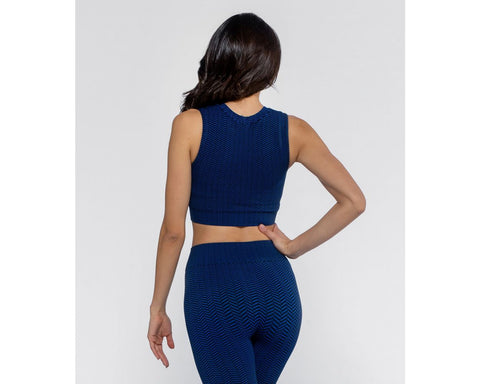 Top - Herringbone Black/Blue Heart and Soul