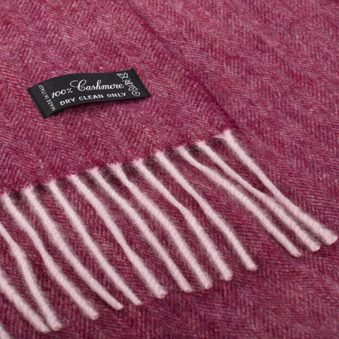 Scarve - Art. Bicolor Chevron Cashemre Scarf Red Nick Bronson