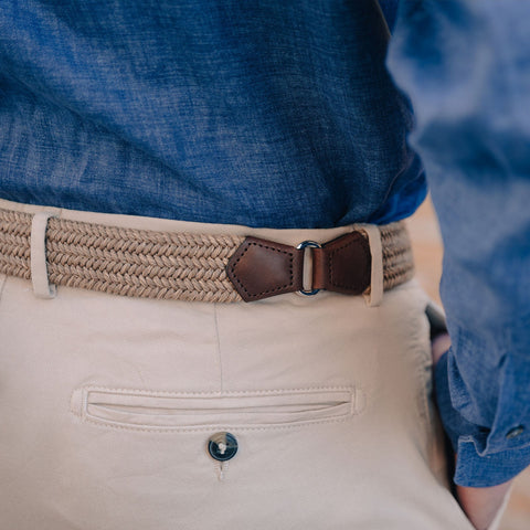 Belt - Horse cotton beige Armeria Meschieri
