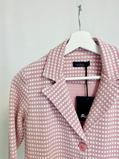 Blazer a quadretti in tessuto elasticizzato SixStop