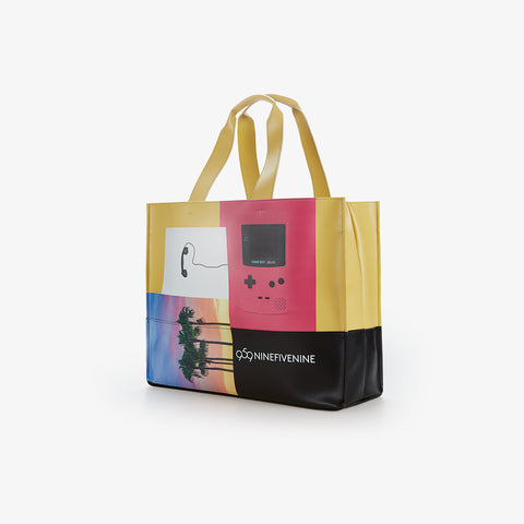 Shopping Bag - East West Print Yellow 959NINEFIVENINE