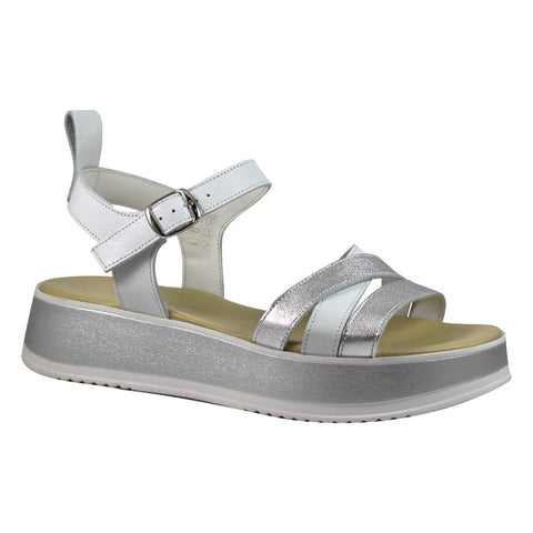 Sandals - Anastasia 9981A White and Silver Cristhàlia