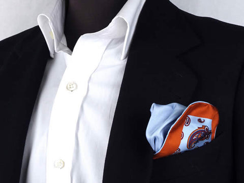 Pocket Square - Purple Silk Double Face Pocket Square DM Ties