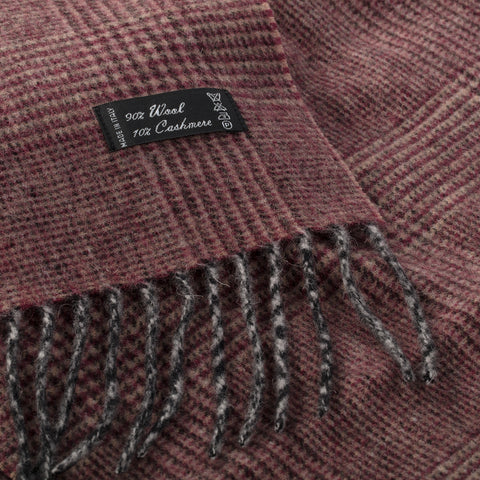 Scarve - Art. Bicolor Wool and Cashmere Scarf Red Nick Bronson