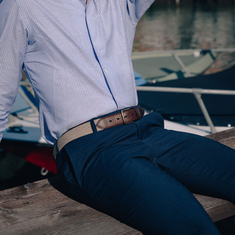 Belt - Simple beige Armeria Meschieri